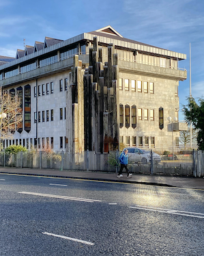 Atlantic Drift (1998) Reclaimed Timber (from the River Foyle) Steel, Lead.&nbsp;Derry City Council Offices