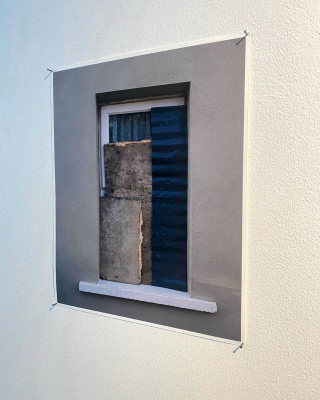 Installation image&nbsp;The Golden Fleece Award: 21 years&nbsp;exhibition at Solstice Arts Centre. windowcomplaint&nbsp; Locky Morris&nbsp; 2019 Gicl&eacute;e&nbsp;print on Hahnem&uuml;hle Photo Matt Fiber 200gsm 380mm x 313mm Image posted on Instagram &lsquo;especiallyeverything&rsquo; @lockymorrisartist&nbsp;5/11/19