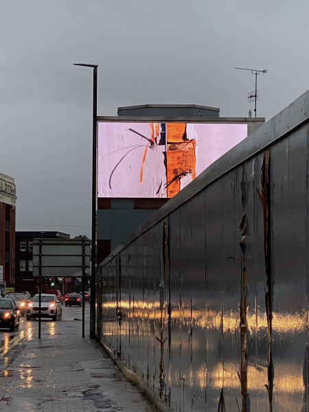 Outside Job, (2021)LED Digital Billboard.&nbsp;Billboard Project, Void Offsites, April 2021