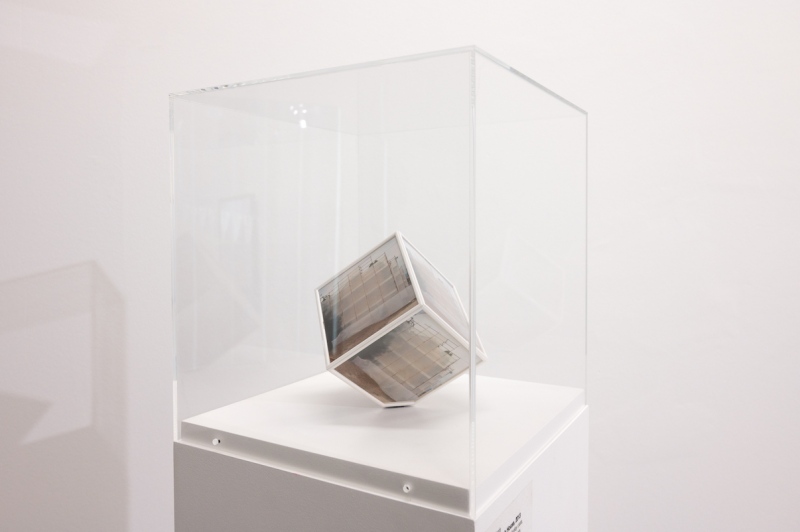 Michelangelo&rsquo;s House (2013)&nbsp;300 x 300 x 1200mm.&nbsp; Painted MDF pedestal display case, rotating photo cube, C-type prints